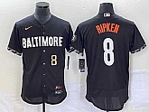 Men's Baltimore Orioles #8 Cal Ripken Jr Number Black 2023 City Connect Flex Base Jersey,baseball caps,new era cap wholesale,wholesale hats