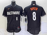 Men's Baltimore Orioles #8 Cal Ripken Jr Number Black 2023 City Connect Flex Base Stitched Jersey,baseball caps,new era cap wholesale,wholesale hats