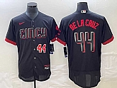 Men's Cincinnati Reds #44 Elly De La Cruz Number Black 2023 City Connect Cool Base Stitched Jerseys,baseball caps,new era cap wholesale,wholesale hats