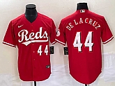 Men's Cincinnati Reds #44 Elly De La Cruz Red Cool Base Stitched Baseball Jersey,baseball caps,new era cap wholesale,wholesale hats