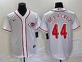 Men's Cincinnati Reds #44 Elly De La Cruz White Cool Base Stitched Baseball Jerseys,baseball caps,new era cap wholesale,wholesale hats