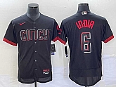 Men's Cincinnati Reds #6 Jonathan India Black 2023 City Connect Flex Base Stitched Jersey,baseball caps,new era cap wholesale,wholesale hats