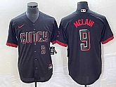 Men's Cincinnati Reds #9 Matt McLain Number Black 2023 City Connect Cool Base Jersey,baseball caps,new era cap wholesale,wholesale hats