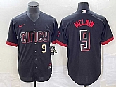 Men's Cincinnati Reds #9 Matt McLain Number Black 2023 City Connect Cool Base Stitched Jersey,baseball caps,new era cap wholesale,wholesale hats