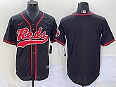 Men's Cincinnati Reds Black With Patch Cool Base Stitched Baseball Jersey,baseball caps,new era cap wholesale,wholesale hats