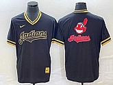 Men's Cleveland Guardians Black Team Big Logo Cool Base Stitched Jersey,baseball caps,new era cap wholesale,wholesale hats
