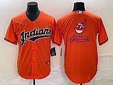 Men's Cleveland Guardians Orange Team Big Logo Cool Base Stitched Jersey