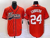Men's Detroit Tigers #24 Miguel Cabrera Orange Cool Base Stitched Baseball Jersey,baseball caps,new era cap wholesale,wholesale hats