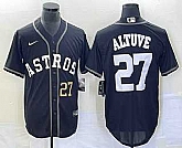 Men's Houston Astros #27 Jose Altuve Number Black Cool Base Stitched Baseball Jersey,baseball caps,new era cap wholesale,wholesale hats
