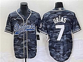 Men's Los Angeles Dodgers #7 Julio Urias Gray Camo Cool Base With Patch Stitched Baseball Jerseys,baseball caps,new era cap wholesale,wholesale hats