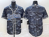 Men's Los Angeles Dodgers Blank Gray Camo Cool Base With Patch Stitched Baseball Jersey,baseball caps,new era cap wholesale,wholesale hats