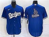 Men's Los Angeles Dodgers Blue Team Big Logo Cool Base Stitched Baseball Jerseys,baseball caps,new era cap wholesale,wholesale hats