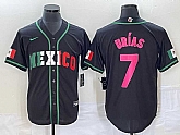 Men's Mexico Baseball #7 Julio Urias 2023 Black World Baseball Classic Stitched Jersey,baseball caps,new era cap wholesale,wholesale hats
