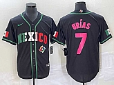 Men's Mexico Baseball #7 Julio Urias 2023 Black World Baseball Classic Stitched Jersey1,baseball caps,new era cap wholesale,wholesale hats