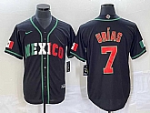 Men's Mexico Baseball #7 Julio Urias 2023 Black World Baseball Classic Stitched Jersey3,baseball caps,new era cap wholesale,wholesale hats