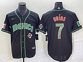 Men's Mexico Baseball #7 Julio Urias 2023 Black World Classic Stitched Jersey1,baseball caps,new era cap wholesale,wholesale hats