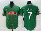 Men's Mexico Baseball #7 Julio Urias 2023 Green World Classic Stitched Jersey,baseball caps,new era cap wholesale,wholesale hats