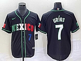 Men's Mexico Baseball #7 Julio Urias Number 2023 Black White World Classic Stitched Jersey6,baseball caps,new era cap wholesale,wholesale hats