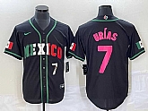 Men's Mexico Baseball #7 Julio Urias Number 2023 Black World Baseball Classic Stitched Jersey,baseball caps,new era cap wholesale,wholesale hats