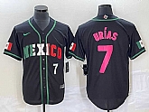 Men's Mexico Baseball #7 Julio Urias Number 2023 Black World Baseball Classic Stitched Jersey1,baseball caps,new era cap wholesale,wholesale hats