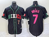 Men's Mexico Baseball #7 Julio Urias Number 2023 Black World Baseball Classic Stitched Jersey2,baseball caps,new era cap wholesale,wholesale hats