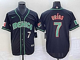 Men's Mexico Baseball #7 Julio Urias Number 2023 Black World Classic Stitched Jersey1,baseball caps,new era cap wholesale,wholesale hats