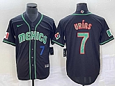 Men's Mexico Baseball #7 Julio Urias Number 2023 Black World Classic Stitched Jersey2,baseball caps,new era cap wholesale,wholesale hats