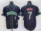 Men's Mexico Baseball #7 Julio Urias Number 2023 Black World Classic Stitched Jersey3,baseball caps,new era cap wholesale,wholesale hats