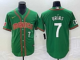 Men's Mexico Baseball #7 Julio Urias Number 2023 Green World Classic Stitched Jersey1,baseball caps,new era cap wholesale,wholesale hats