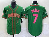 Men's Mexico Baseball #7 Julio Urias Number 2023 Green World Classic Stitched Jersey10,baseball caps,new era cap wholesale,wholesale hats