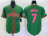 Men's Mexico Baseball #7 Julio Urias Number 2023 Green World Classic Stitched Jersey11,baseball caps,new era cap wholesale,wholesale hats