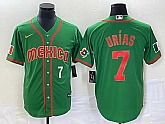 Men's Mexico Baseball #7 Julio Urias Number 2023 Green World Classic Stitched Jersey13,baseball caps,new era cap wholesale,wholesale hats