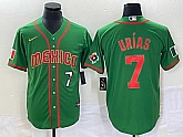 Men's Mexico Baseball #7 Julio Urias Number 2023 Green World Classic Stitched Jersey14,baseball caps,new era cap wholesale,wholesale hats