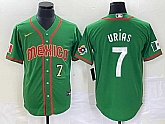 Men's Mexico Baseball #7 Julio Urias Number 2023 Green World Classic Stitched Jersey2,baseball caps,new era cap wholesale,wholesale hats