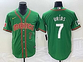Men's Mexico Baseball #7 Julio Urias Number 2023 Green World Classic Stitched Jersey3,baseball caps,new era cap wholesale,wholesale hats