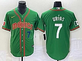 Men's Mexico Baseball #7 Julio Urias Number 2023 Green World Classic Stitched Jersey4,baseball caps,new era cap wholesale,wholesale hats