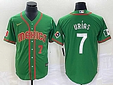 Men's Mexico Baseball #7 Julio Urias Number 2023 Green World Classic Stitched Jersey5,baseball caps,new era cap wholesale,wholesale hats