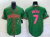Men's Mexico Baseball #7 Julio Urias Number 2023 Green World Classic Stitched Jersey6,baseball caps,new era cap wholesale,wholesale hats