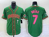 Men's Mexico Baseball #7 Julio Urias Number 2023 Green World Classic Stitched Jersey8,baseball caps,new era cap wholesale,wholesale hats