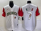 Men's Mexico Baseball #7 Julio Urias Number 2023 White Red World Classic Stitched Jersey 15,baseball caps,new era cap wholesale,wholesale hats