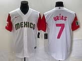 Men's Mexico Baseball #7 Julio Urias Number 2023 White Red World Classic Stitched Jersey 30,baseball caps,new era cap wholesale,wholesale hats