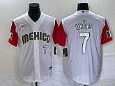 Men's Mexico Baseball #7 Julio Urias Number 2023 White Red World Classic Stitched Jersey 36,baseball caps,new era cap wholesale,wholesale hats