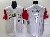 Men's Mexico Baseball #7 Julio Urias Number 2023 White Red World Classic Stitched Jersey 39,baseball caps,new era cap wholesale,wholesale hats