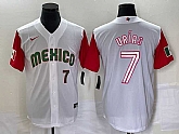 Men's Mexico Baseball #7 Julio Urias Number 2023 White Red World Classic Stitched Jersey 40,baseball caps,new era cap wholesale,wholesale hats