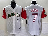 Men's Mexico Baseball #7 Julio Urias Number 2023 White Red World Classic Stitched Jersey 41,baseball caps,new era cap wholesale,wholesale hats