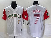 Men's Mexico Baseball #7 Julio Urias Number 2023 White Red World Classic Stitched Jersey 43,baseball caps,new era cap wholesale,wholesale hats