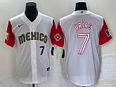 Men's Mexico Baseball #7 Julio Urias Number 2023 White Red World Classic Stitched Jersey 44,baseball caps,new era cap wholesale,wholesale hats