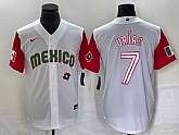 Men's Mexico Baseball #7 Julio Urias Number 2023 White Red World Classic Stitched Jersey 47,baseball caps,new era cap wholesale,wholesale hats