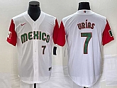 Men's Mexico Baseball #7 Julio Urias Number 2023 White Red World Classic Stitched Jersey 55,baseball caps,new era cap wholesale,wholesale hats