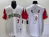 Men's Mexico Baseball #7 Julio Urias Number 2023 White Red World Classic Stitched Jersey10,baseball caps,new era cap wholesale,wholesale hats